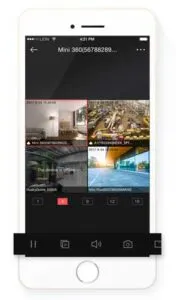 CCTV app on phone CCTV imagery